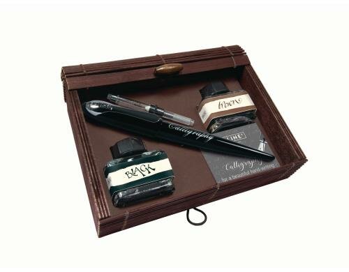 Online Kalligrafie Set schwarz 1.4mm Feder inkl. Konverter und 2 Tinten