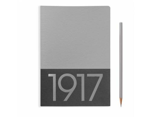 Leuchtturm Notizheft Jottbook Metallic A5 liniert, silber, 60 Seiten, 2er Pack