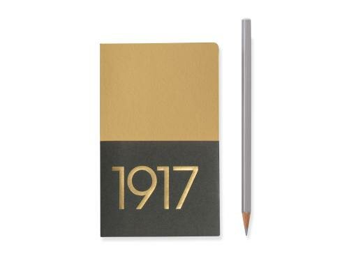 Leuchtturm Notizheft Jottbook Metallic A6 liniert, gold, 60 Seiten, 2er Pack
