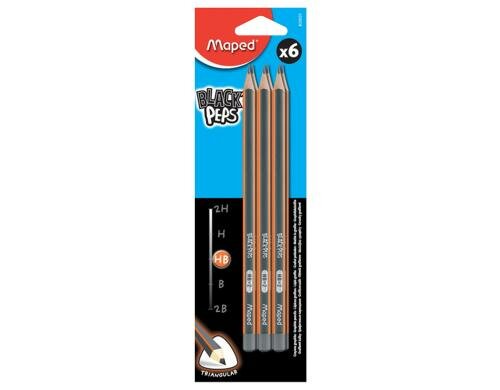 Maped Bleistift Black Peps 6er