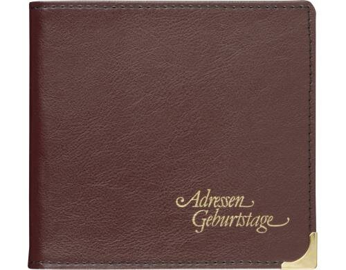 Brunnen Adressbuch Soft Grösse 10 x 9.5cm, bordeaux