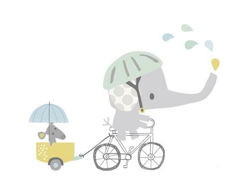 Wandtattoo XL Smile On a Bike