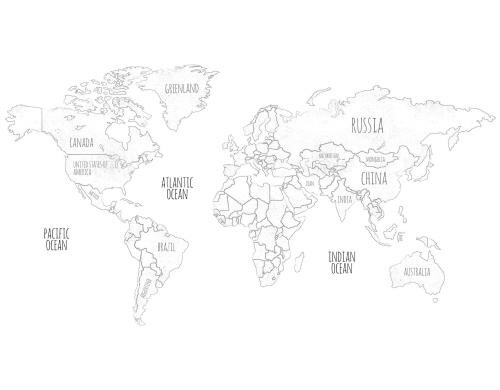 Wandtattoo XL Mini travelers World Map