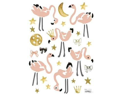 Wandtattoo A3 Flamingo Pink Flamingos