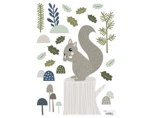 Wandtattoo A3 Into the woods Squirrel