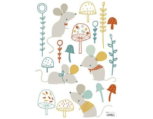Wandtattoo A3 Woodland Mice