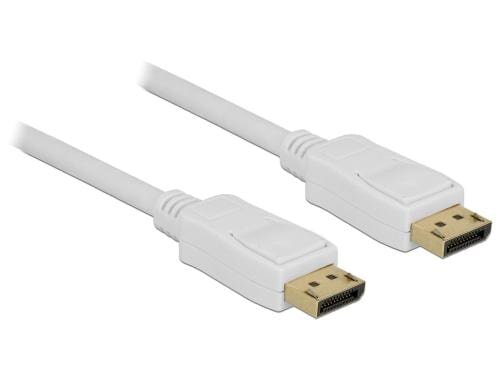Delock DisplayPort - Displayport Kabel, 7m Weiss, Auflösung bis 3820 x 2160 @ 60 Hz