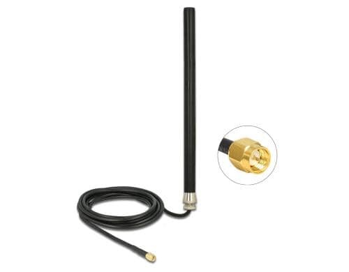 LTE/HSPA/GSM Outdoor Antenne, SMA-Stecker 3Bi Gewinn, schwarz, 3m Kabel, Wandmontage