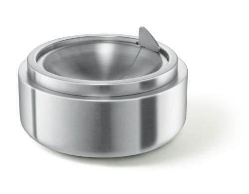 ZACK Kipp-Aschenbecher CONTAS Edelstahl, ø 13 cm, H. 6 cm