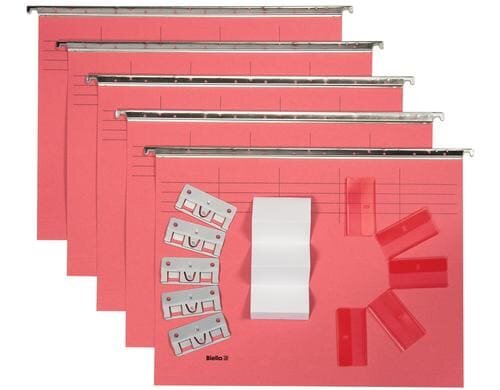 VETRO MOBIL Hängemappen, rot/rosa 25er Packung, 25cm inkl. Zubehör