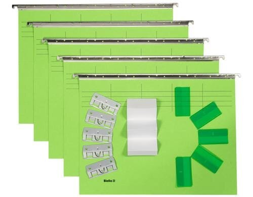 VETRO MOBIL Hängemappen, grün 5er Packung, 25cm inkl. Zubehör