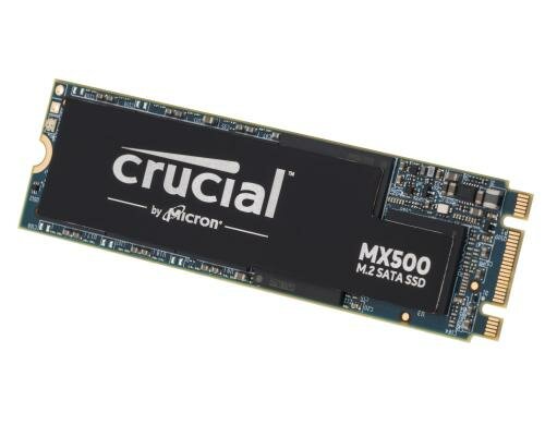 Crucial SSD MX500 500GB, M.2 2280, SATA3 3D NAND, lesen 560MB/s, schreiben 510MB/s