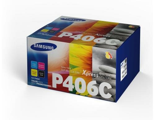Samsung HP Toner CLT-P406C CYMK SU375A black, magenta, cyan, yellow
