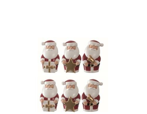 Leonardo Nikolaus 8cm assortiert Clause 6 Stück, Weihnachtsartikel
