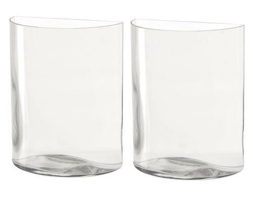 Leonardo Vase Centro Halbkreis 23cm klar 2 Stück, HxLxB: 23x20x10cm