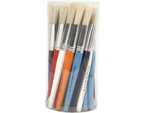 Creativ Company Rundpinsel Kinder 15 mm 30 Stück, Schweineborsten