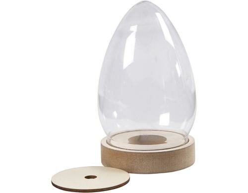 Creativ Company Dekoglocke auf Holzfuss 15.5 cm