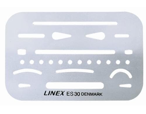 Linex Radierschablone 26 Öffnungen