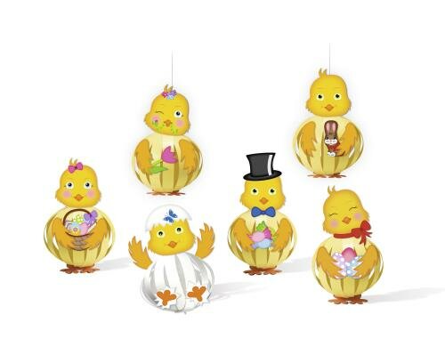 URSUS Bastelset Paper Balls Küken 12 Stück, Durchmesser 6cm