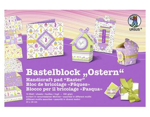 URSUS Bastelblock Ostern 18 Blatt sortiert, 6 Motive