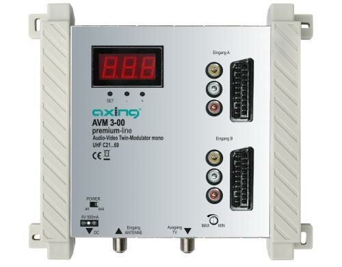 Axing AVM 3-00 TWIN Audio/Video-Modulator, mono, UHF