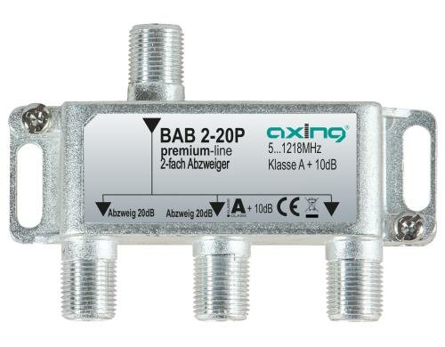 Axing BAB 2-20P 2-fach Abzweiger,  20 dB,  51218 MHz