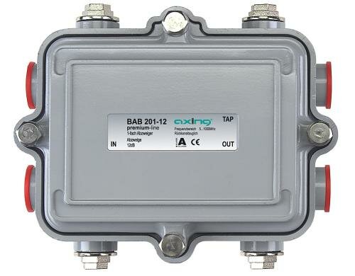 Axing BAB 201-12 1-fach Abzweiger, 12 dB, 51006 MHz, OD