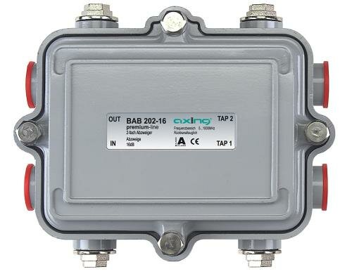 Axing BAB 202-16 2-fach Abzweiger, 16 dB, 51006 MHz, OD
