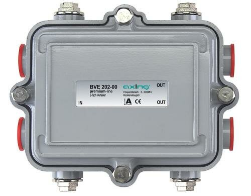 Axing BVE 202-00 2-fach Verteiler, 51006 MHz, Outdoor