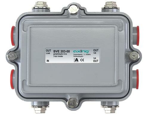 Axing BVE 203-00 3-fach Verteiler, 51006 MHz, Outdoor
