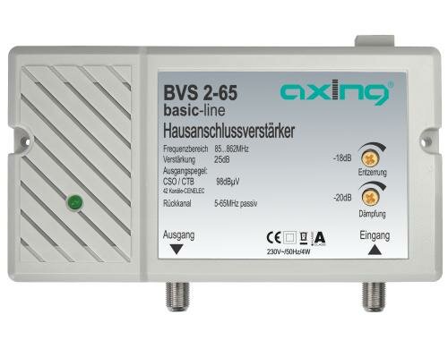 Axing BVS 2-65 Verstärker 25 dB, 98 dBµV, 862 MHz, RK