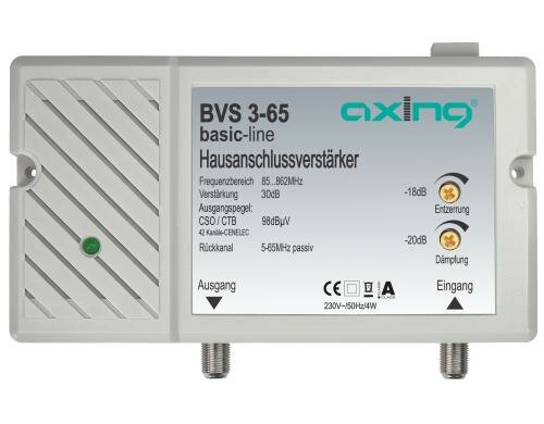 Axing BVS 3-65 Verstärker 30 dB, 98 dBµV, 862 MHz, RK