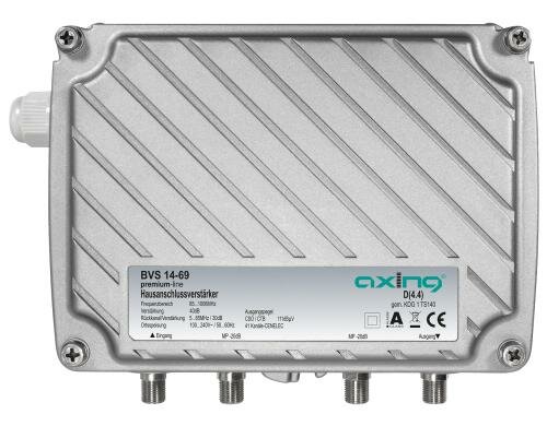Axing BVS 14-69 Verstärker 40 dB,100 dBµV CSO/CTB,1006 MHz
