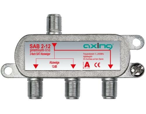 Axing SAB 2-12 2-fach SAT-Abzweiger, 12 dB, 52400 MHz