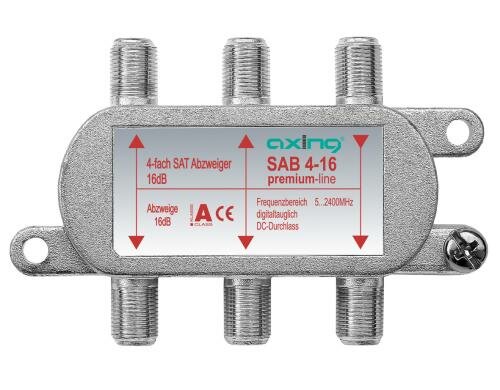 Axing SAB 4-16 4-fach SAT-Abzweiger, 16 dB, 52400 MHz