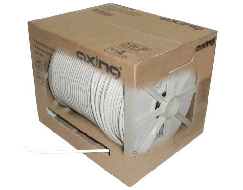 Axing SKB 88-04 Koaxialkabel, geschirmt, 250m, Weiss, Eca