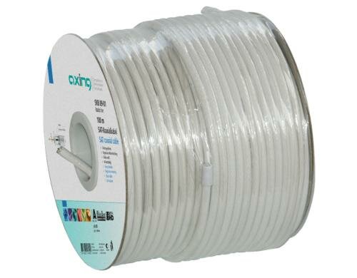 Axing SKB 89-01 Koaxialkabel, 30-1000Mhz, 100m, Weiss