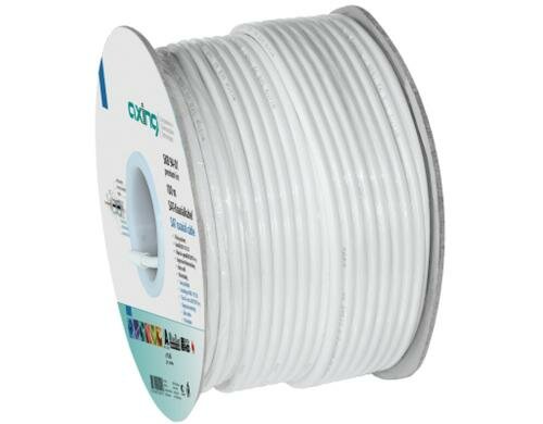 Axing SKB 94-01 Koaxialkabel, Klasse A+, 100m, Weiss