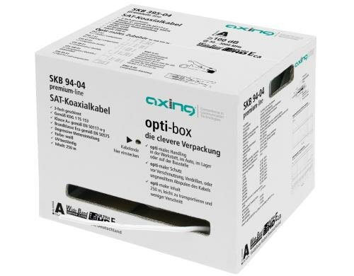 Axing SKB 94-04 Koaxialkabel, Klasse A+, 250m, Weiss