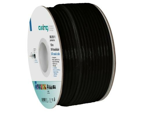 Axing SKB 395-11 Koaxialkabel, Klasse A+, 100m, Schwarz, DM