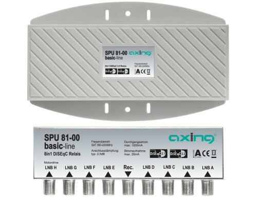 Axing SPU 81-00 DiSEqC-Umschalter, Outdoor, 8 in 1