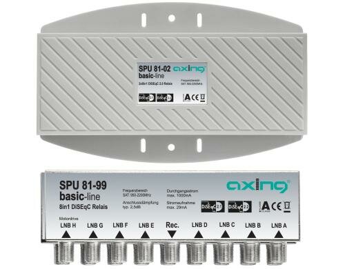 Axing SPU 81-02 DiSEqC-Umschalter, Outdoor, 2x8in1