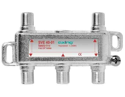 Axing SVE 40-01 4-fach SAT-Verteiler, 52400 MHz, DC