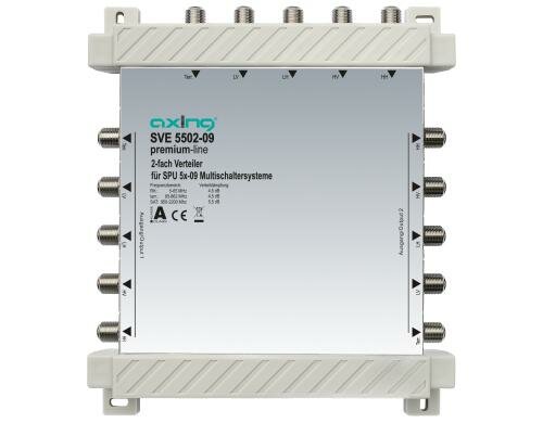Axing SVE 5502-09 2-fach SAT-Verteiler, 5 in 5, 4xSAT, 1xTER