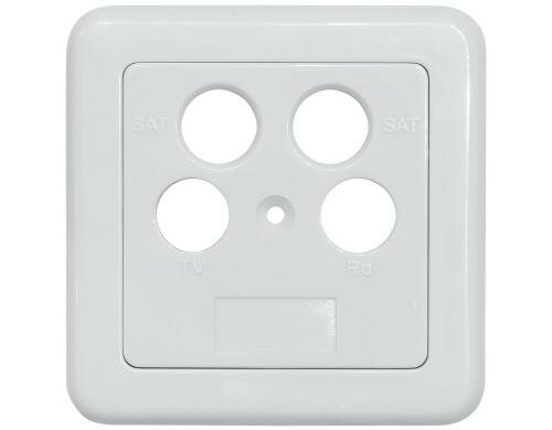 Axing SZU 2-14 Abdeckung, TV/R/SAT/SAT, zweiteilig, 75mm