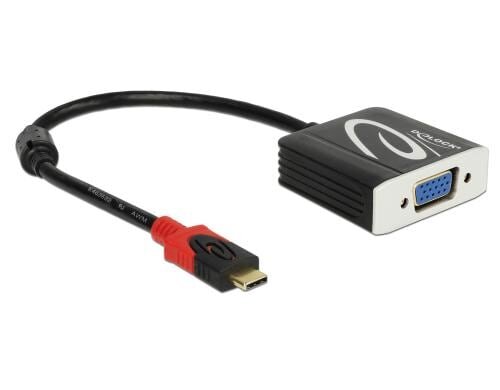 Monitoradapter USB Typ-C zu VGA 1920x1200, 60Hz, schwarz, DP Alternate Mode