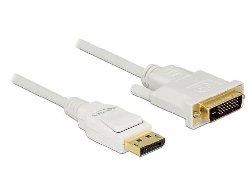 Delock DisplayPort - DVI-D Kabel, 1m weiss, Auflösung bis 1920 x 1200 @ 60 Hz