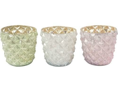 Hoff Interieur Teelichter Nizza 3er Set 3 Stück, ø10x10cm