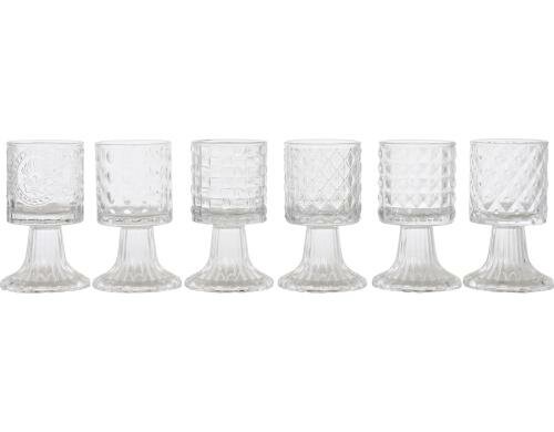 Hoff Interieur Windlichter Faro 6er Set 6 Stück, ø7x13cm, Glas