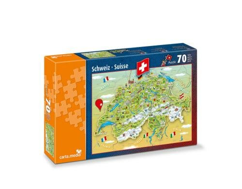 Illustrierte Schweizer Karte Alter: 4+, Teile 70